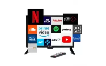 BLUGY Television SMART TV 23,8" LED HD, 12V, 1920x1080 Pixel, WOHNWAGEN, WOHNMOBILE UND WOHNMOBILE.