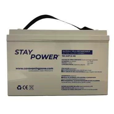 Hybrid-/Gel-Batterie Stay Power 105 Ah stationär, Wohnwagen, Wohnmobile und Wohnmobile.