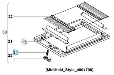 Ersatz-Antriebsritzel für Dometic Midi Heki Style 400x700 Dachfenster für Wohnmobile, Wohnwagen und Camper. Ref. 82-4460000227