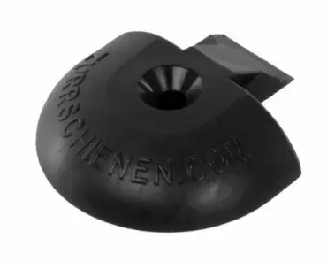 Schwarze runde Kappe/Klemme für Aluminiumstange mit Abstandshaltern für Wohnmobil-/Wohnmobilanhängerhaken. Ref. 20-445770