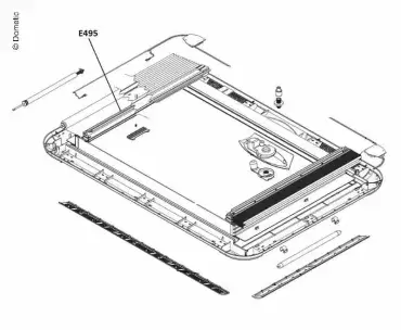 Ersatz-Moskitonetz für Dometic Heki 3/4 Dachfenster für Wohnwagen, Wohnmobile und Camper. - Ref. E495
