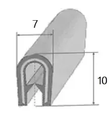 Mehrzweckgummi für Türdichtungsprofile für Wohnmobile, Wohnwagen und Wohnmobile.