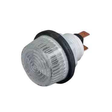 Weißer runder Hella-Blinker für Wohnmobil, Caravan und Camper