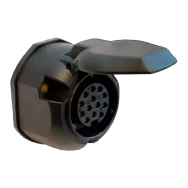 Ananasstecker 13-polig PVC mit Schutzgummi für Wohnwagen und Anhänger