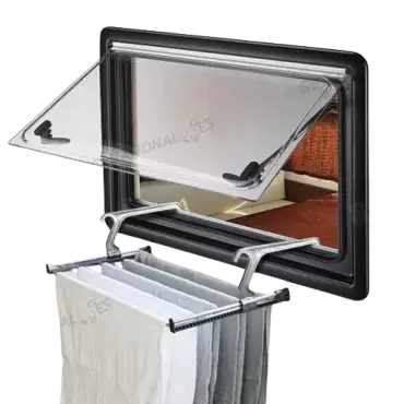 ExtraHome Teleskop-Wäscheleine mit verstellbaren Armen für Wohnwagen, Wohnmobile und Camper.