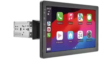 1 Din kabelloses Apple CarPlay und Android Auto Multimedia-Musiksystem mit 10,1-Zoll-Touchscreen für Wohnmobile und Camper.