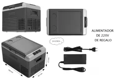 Kühlschrank mit Gefrierfach EZA 30 Liter 12V Kompressor + 220V Stecker als GESCHENK, Wohnwagen, Reisemobile, Camper und 4x4 Überland.