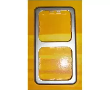 Doppelrahmen, CLASSIC-Linie für Schalter und Steckdosen in der Farbe SILBERGRAU für Wohnwagen, Wohnmobile und Wohnmobile.