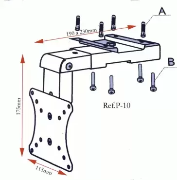 Halterung für Deckenfernseher Ref.P10N