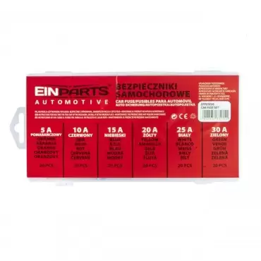 Sortierte Box mit 120 Sicherungen für Fahrzeuge, Wohnmobile, Wohnmobile und 4x4-Überland.